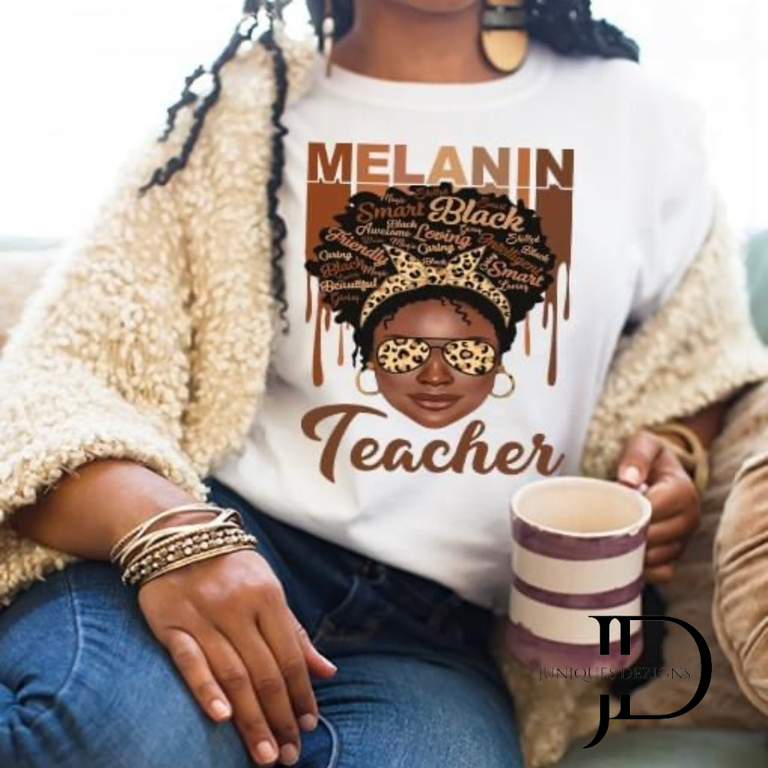 Melanin Teacher T-Shirt