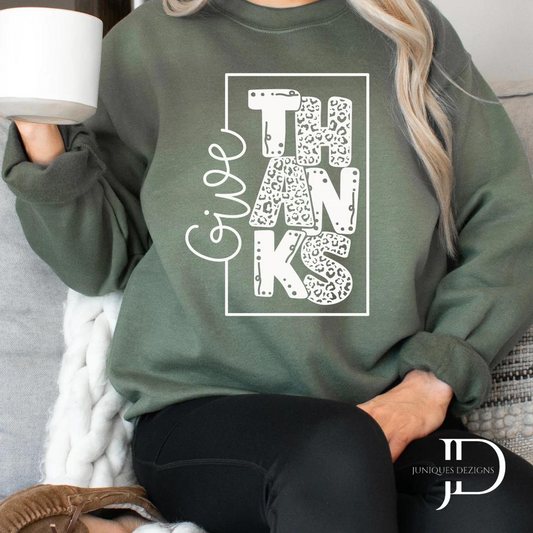 Give Thanks Crew Neck Sweatshirt