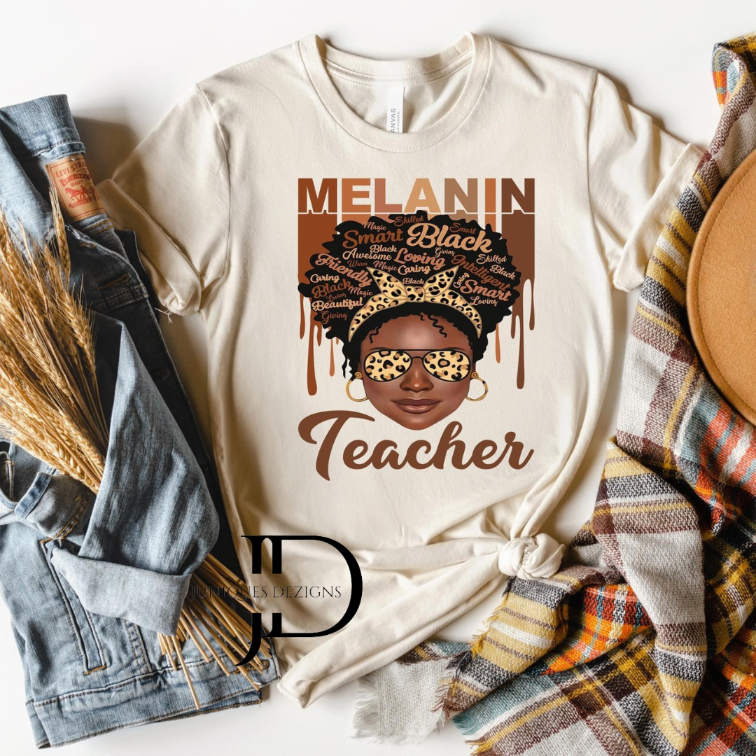 Melanin Teacher T-Shirt