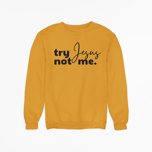 Try Jesus, Not Me Crewneck Sweatshirt